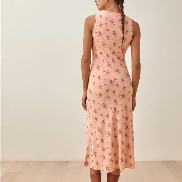 Reformation Pink Floral Midi Dress - Picture 4 of 11